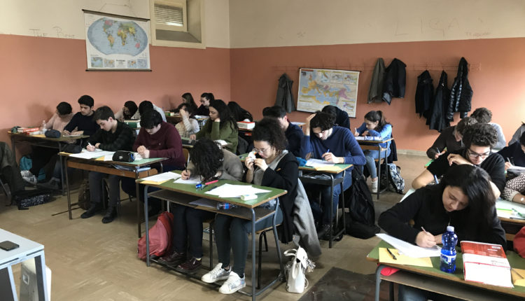 Studenti durante la prova 1