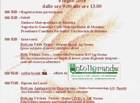 seminario alimentazione lavoro locandina