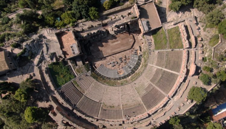 PNT, Teatro Antico, inquadratura zenitale con drone (video G. Guccione)