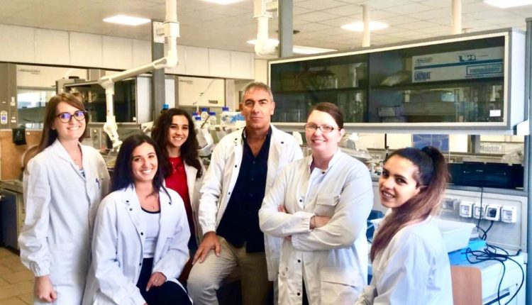 UNICT, Dip. Chimica, sx Cristina Parisi, Federica Letta, Chiara Giunta, Salvatore Sortino, Aurore Fraix e Carola Calcagno