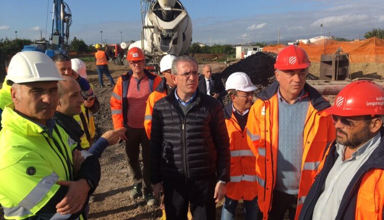 Falcone in sopralluogo ai cantieri ferroviari