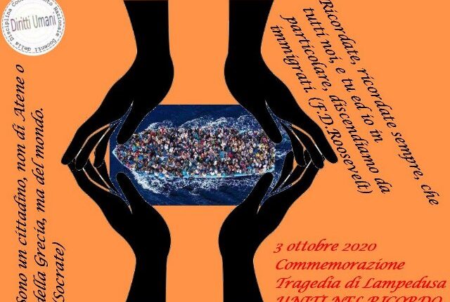 locandina Tragedia di Lampedusa 2020