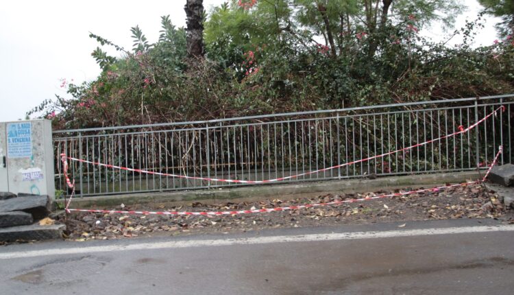 transenne e toppe sul viale lainò (1)