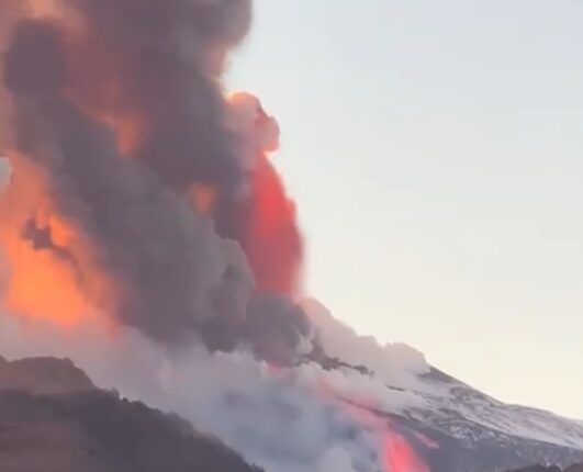 Eruzione Etna febbraio 2021