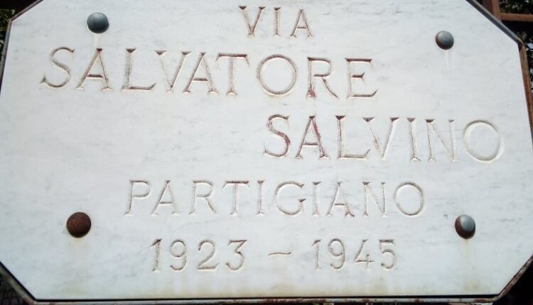 Targa via Salvatore Salvino