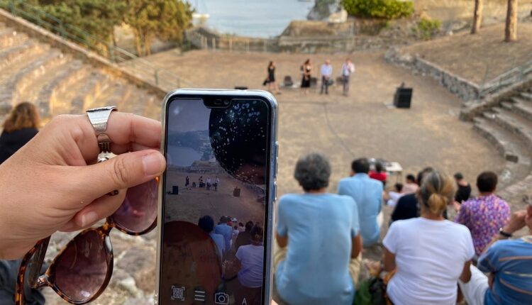 ISOLE, Lipari, opera digitale di Eva Schlegel, The Pavillion,2