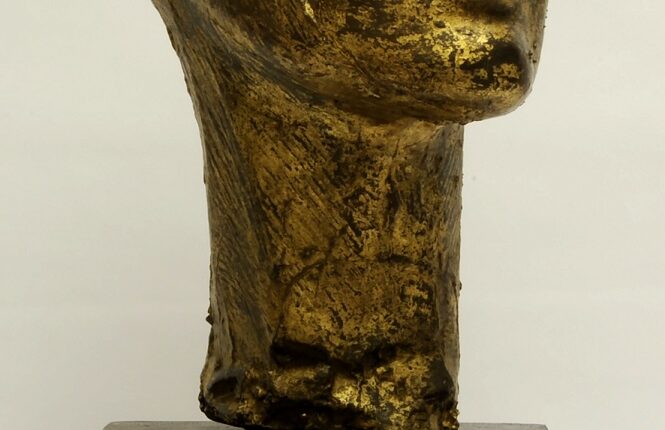 UMBERTO MASTROIANNI, Ritratto di donna, maschera in bronzo, 1939 lgt