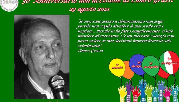 Locandina 30° Anniversario uccisione di Libero Grassi