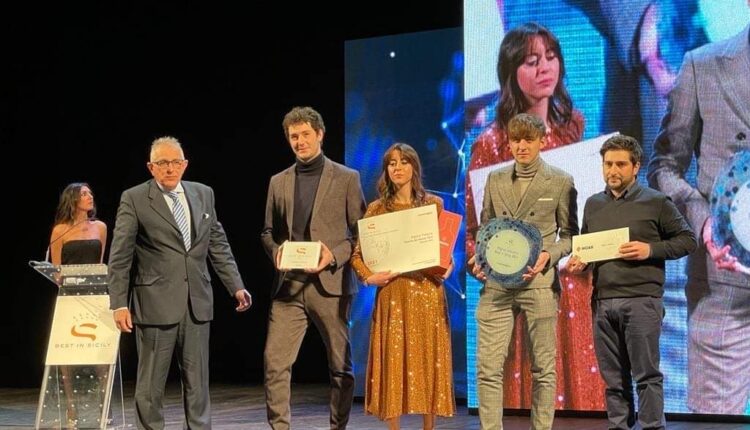 La premiazione sul palco