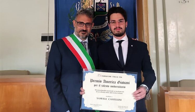 Samuele Castellini e il sindaco