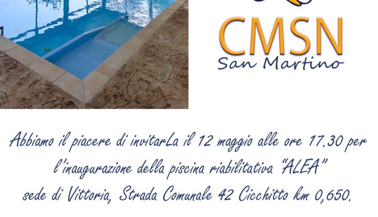 locandina CMSN San Martino – inaugurazione piscina