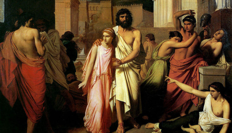 Edipo e Antigone di Charles Francois Jalabert