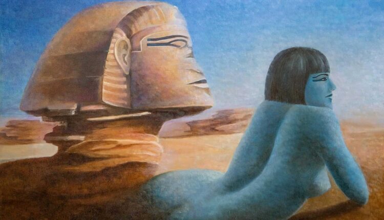 Colori di donna… Sfinge, olio su tela, cm 80 x120, 2011..