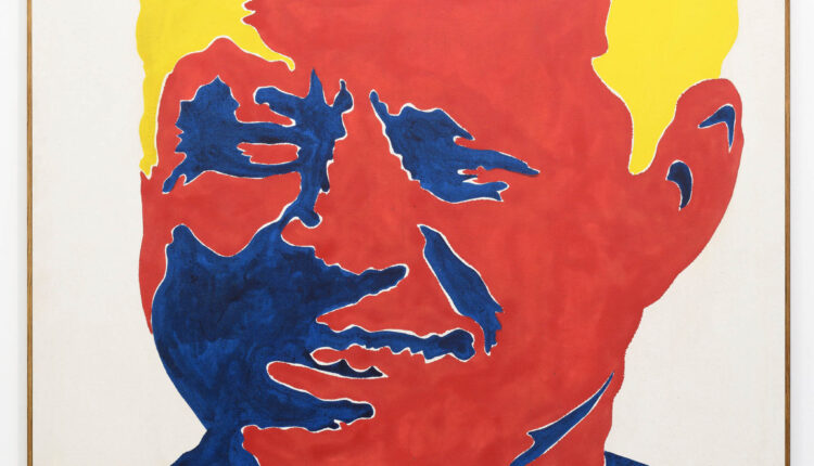 Kennedy (giallo, rosso e blu)_1963-64_smalto su tela_130x158,5 GB12144