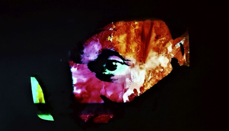 Mario Schifano S.T. (Televisore con immagine di Picasso fotografato da Irving Penn nel 1955) 1978. Smalti su tela emulsionata e plexiglass cm. 80×110