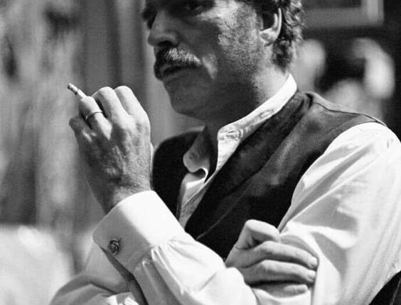 Burt Lancaster durante una pausa sul set